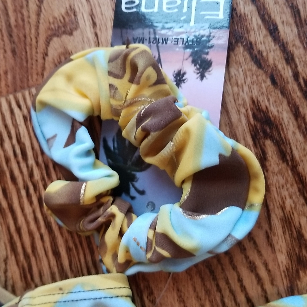 (14) NWT Eliana by DKR & Co. Vintage One Piece Swimsuit 🥰 Matching Scrunchie - Picture 4 of 9